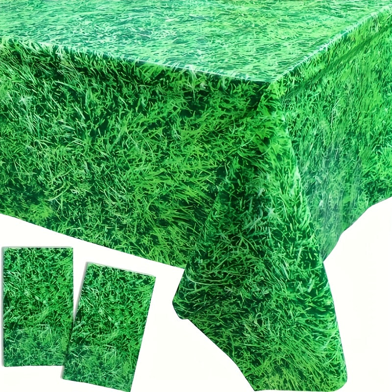 Green Grass Tablecloth for Jungle Theme Party