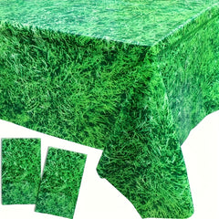 Green Grass Tablecloth for Jungle Theme Party
