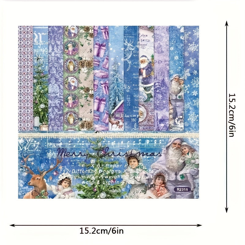 Christmas DIY Photo Album & Scrapbook Paper Festive Backgrounds