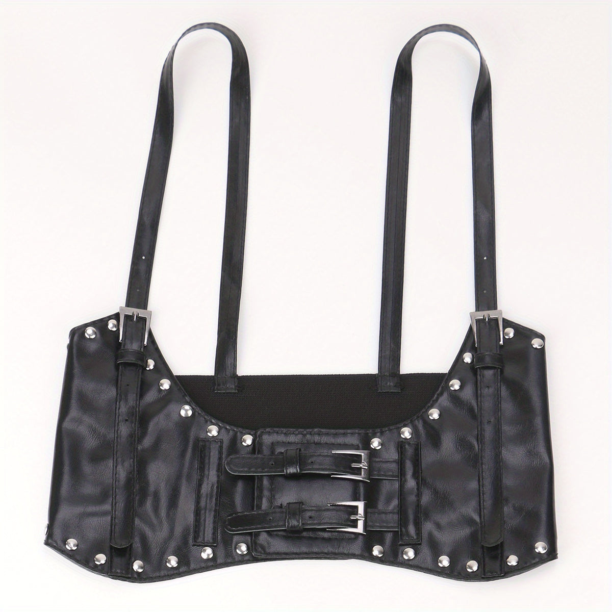  Underbust Waist Belt PU Leather Corset Wide Belt
