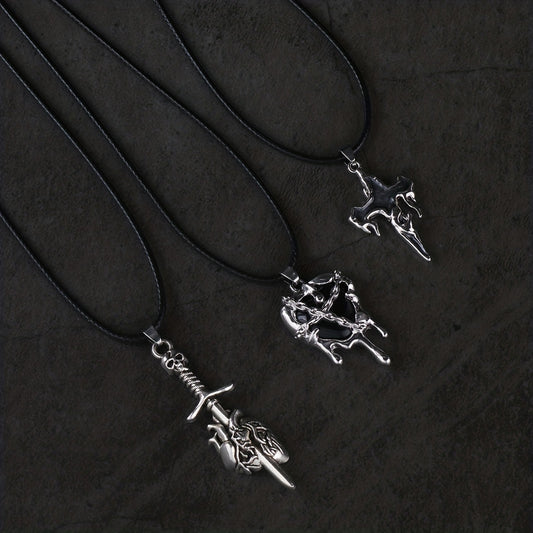 3pcs Gothic Style Halloween Necklaces Set