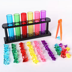 60pcs Gem Clip Sensory Toy Test Tube Clip Beads