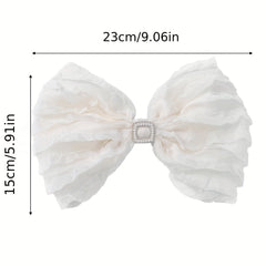 Sweet Fabric Bowknot Hair Clip for Side Hair Bun