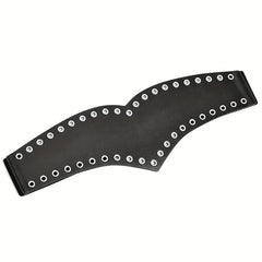 Eyelet Hollow Out Wide Belt Punk Elastic Waistband