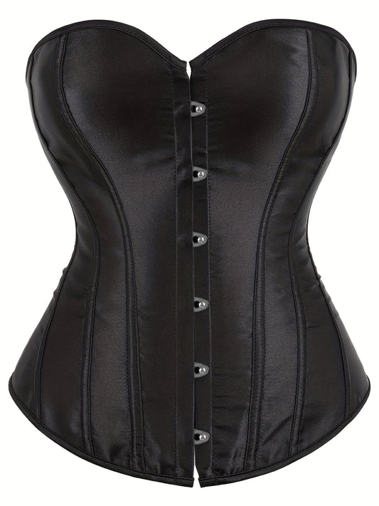 Strapless Corset Bustier Tummy Control Lace Up Slimmer Body Shaper Women's Linge