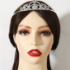 Silvery Rhinestone Headband Comb Hair Jewelry Tiara