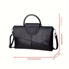 Crocodile Pattern Crossbody Bag PU Leather Clutch Purse