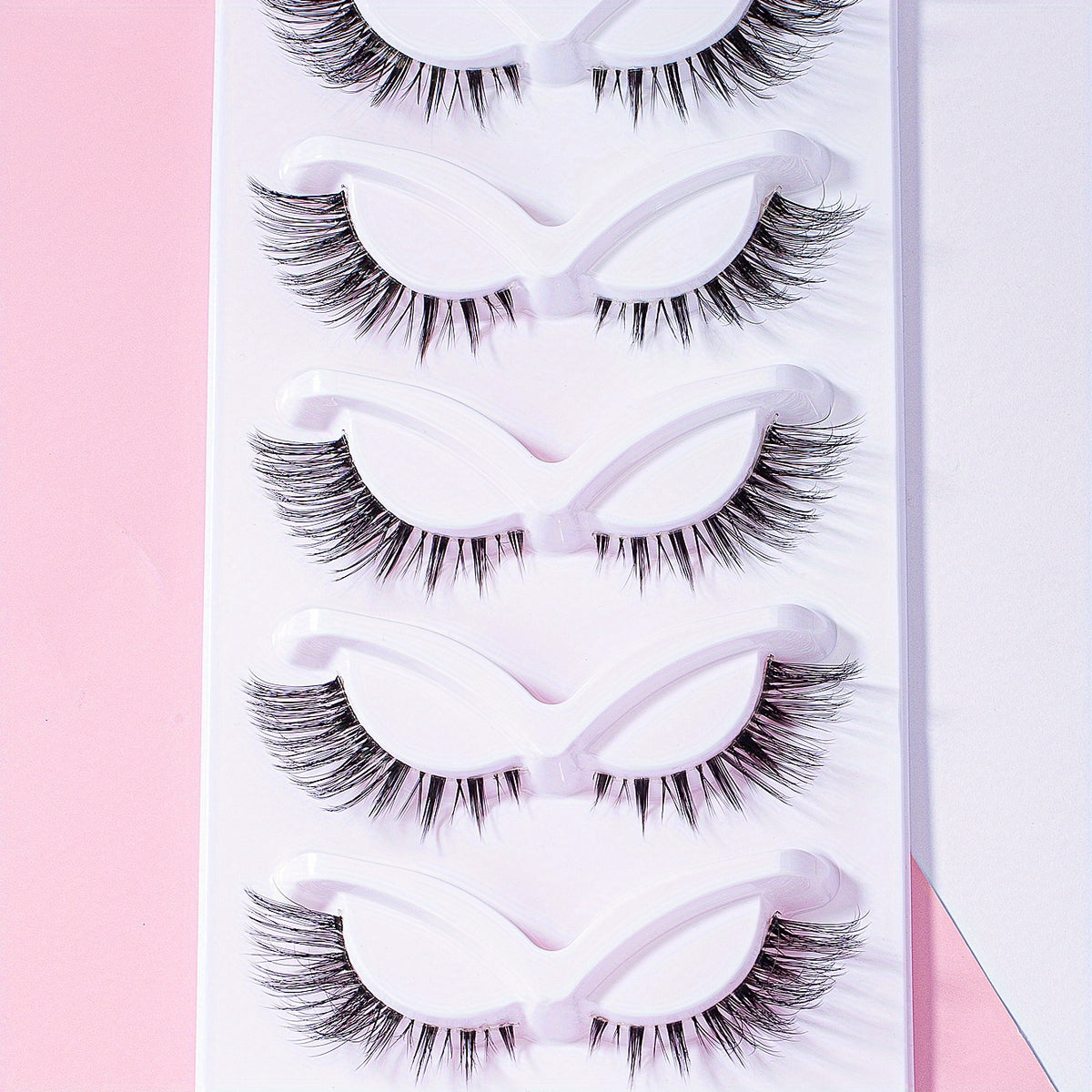 5 Pairs Cat Eye False Eyelashes Fox Eye Lashes Angle Winged