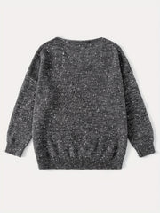 Long Sleeve Drop Shoulder Sweater Loose Casual Sweater Women's Clothing