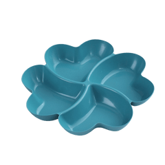 4 Compartment Heart Shaped Serving Dish Tray Unbreakable Chip & Dip Platter
