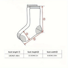 5 Pairs Wool Blend Vintage Mid-Calf Winter Socks