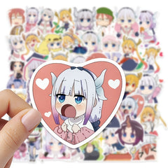 50 Dragon Maid Anime Stickers for Water Bottles Phones Notebooks