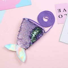 Sequin Mermaid Tail Shoulder Bag Messenger Coin Purse Wallet Crossbody