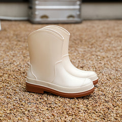 Waterproof Rain Boots Platform Mid Calf Boots