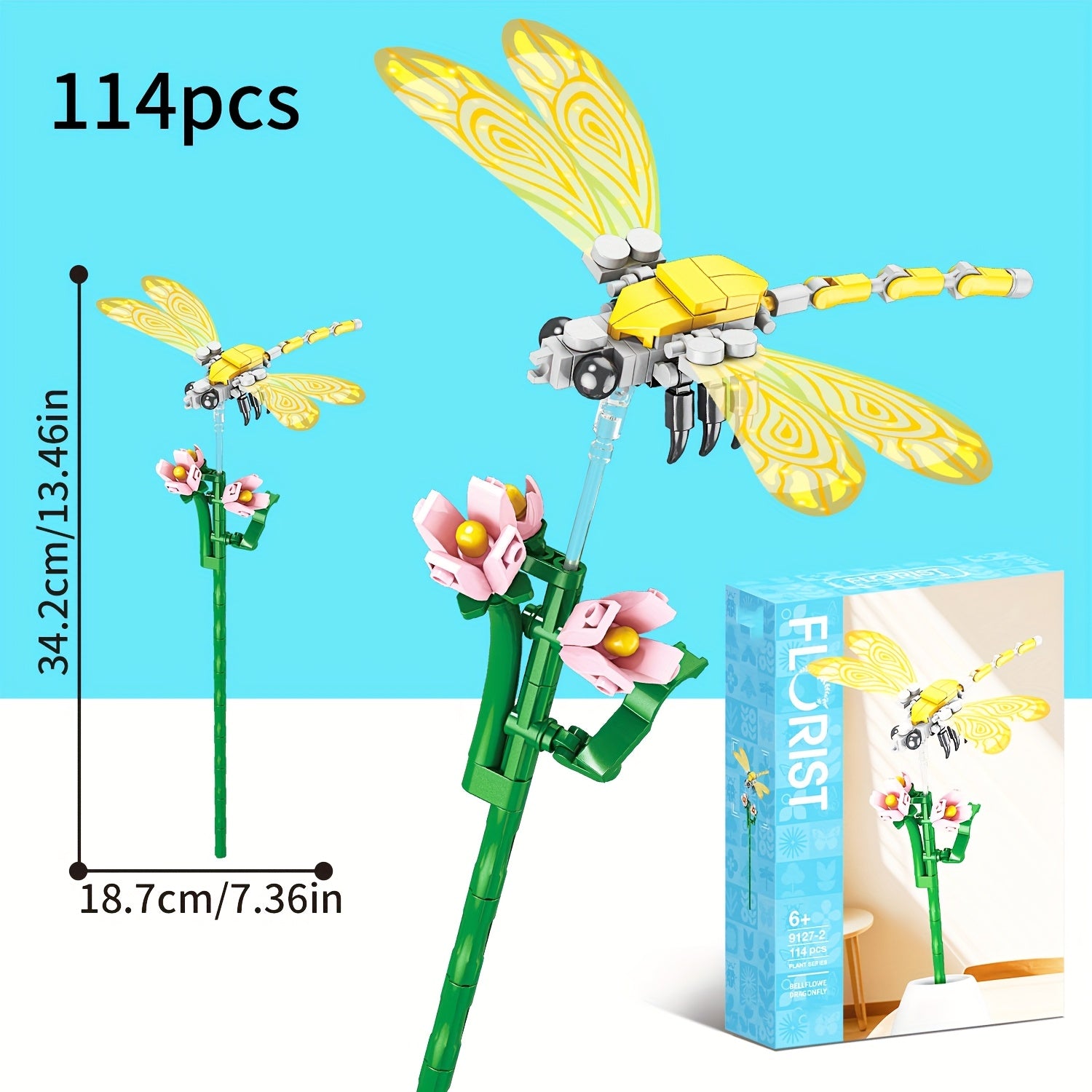 Insect Flower Series Building Block Toy - Flower Bouquet Assembly Set