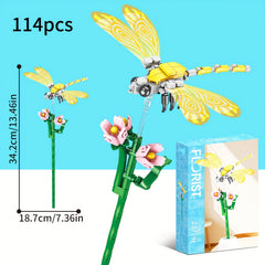 Insect Flower Series Building Block Toy - Flower Bouquet Assembly Set