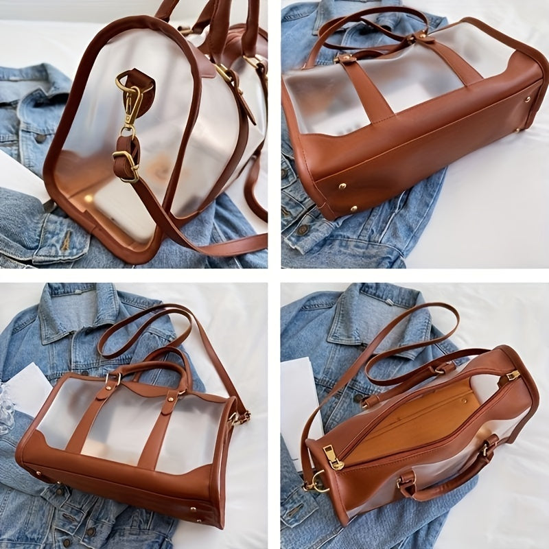 Large Waterproof Makeup Bag with Double Handles for Short Journeys