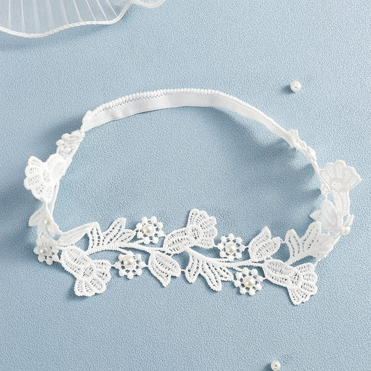 Elegant Faux Pearl Lace Thigh Garter