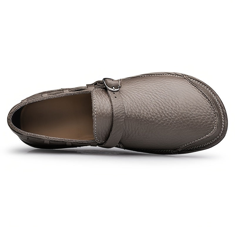 Men's Buckle Loafer Boat Shoes Lightweight Slip On Flat Shoes