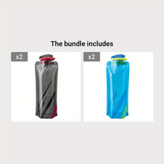 700ml Reusable Sports Bottle for Hiking Foldable Water Bag