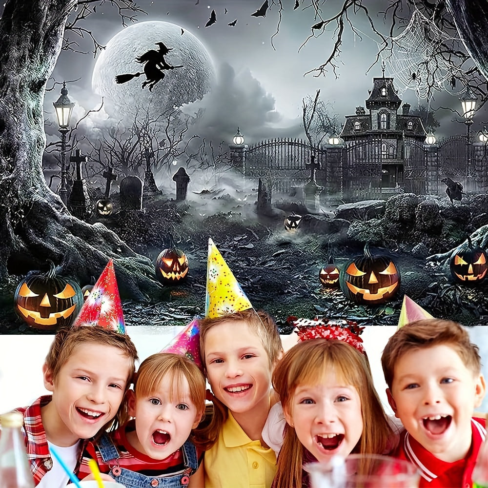 Halloween Decoration Banner 109x179cm Spooky Happy Halloween Pumpkin Backdrop