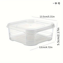 4pcs Clear Food Storage Box With Locking Lid Sealed Storage Baskets