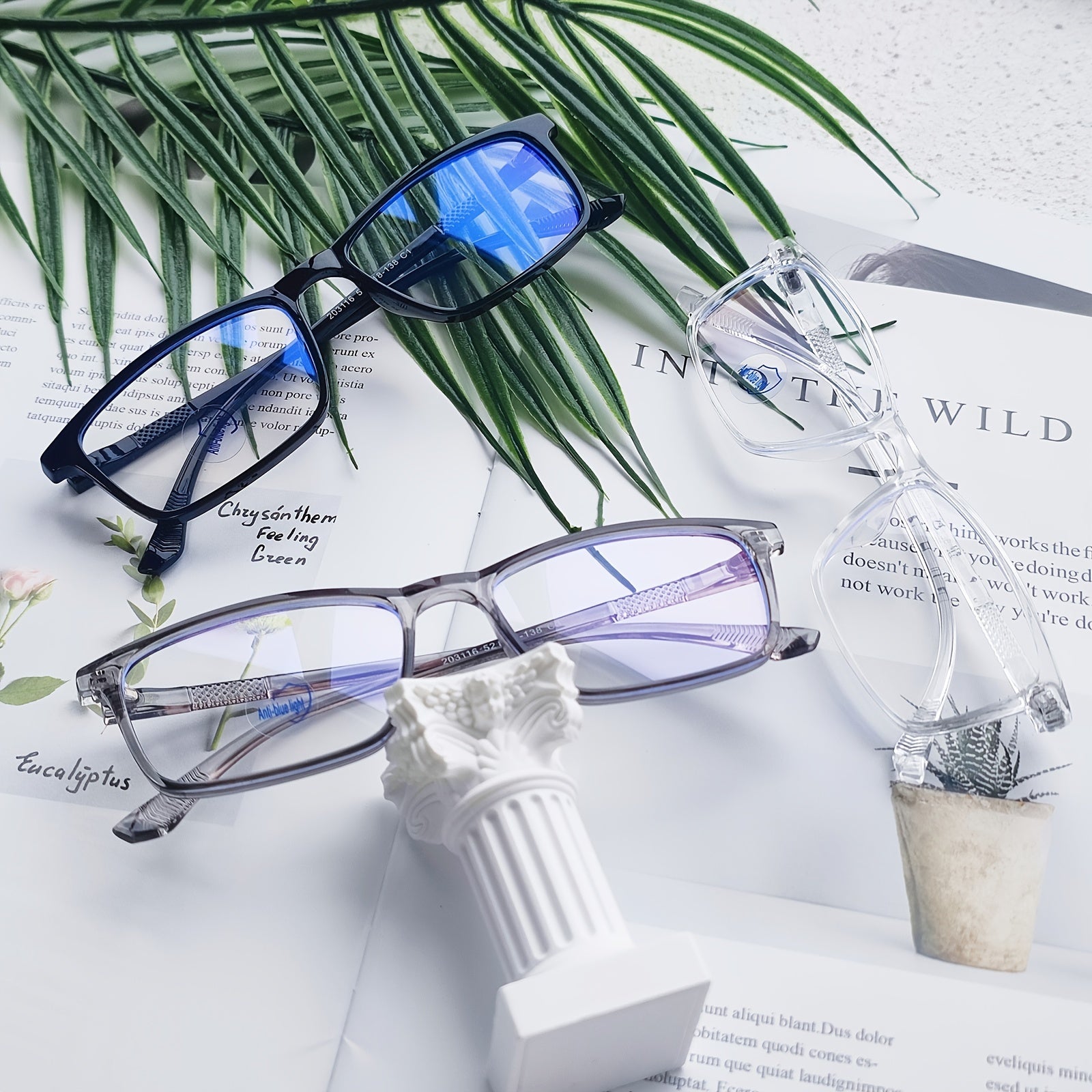 Square Frame Anti Light Glasses For Men Eyeglasses Reading Glasses