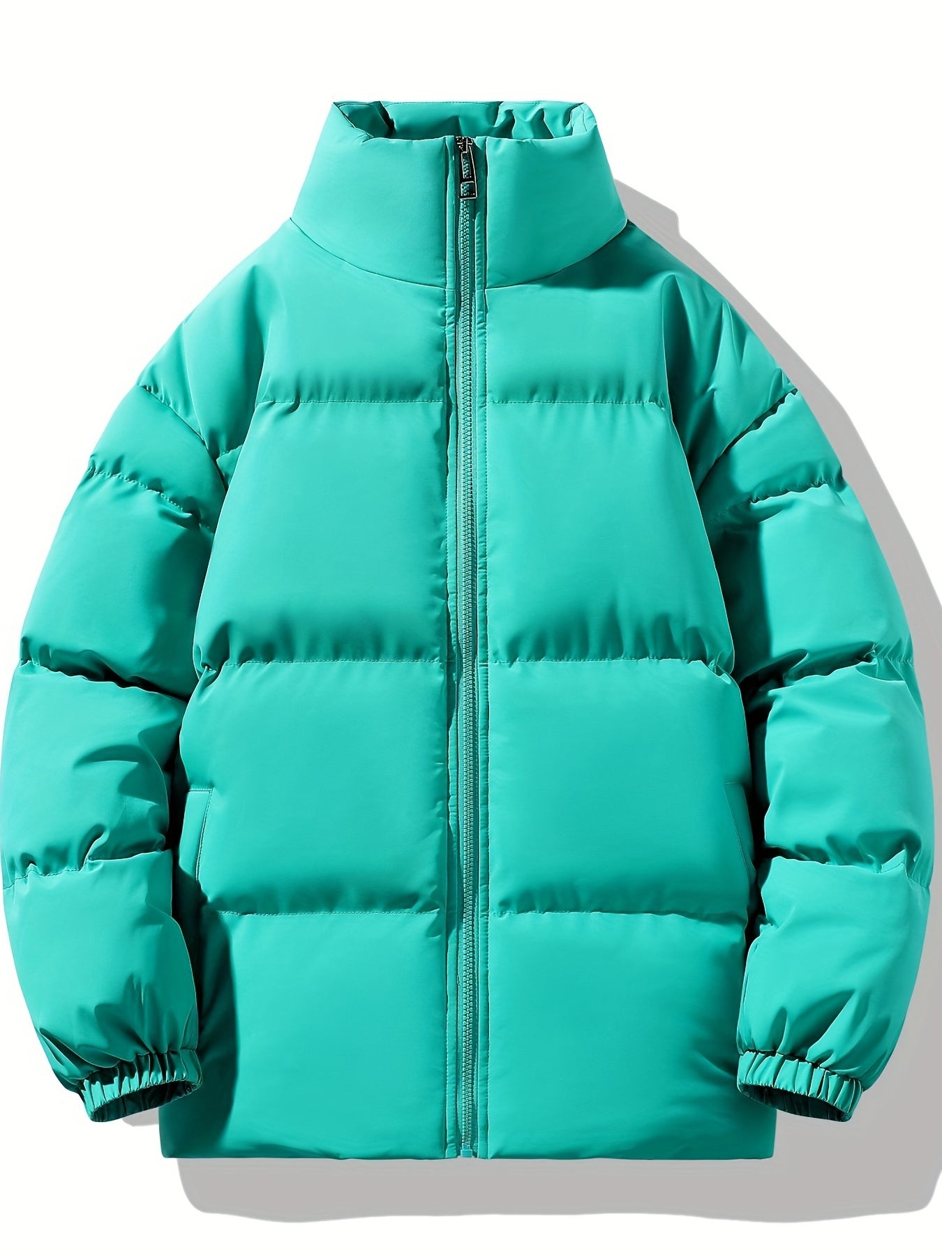 Men's Lightweight Puffer Jacket Stand Collar Winter Warm Outerwear