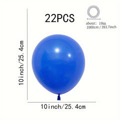 22pcs 25.4cm Dark Matte Thickened Latex Balloons Wedding Decorations