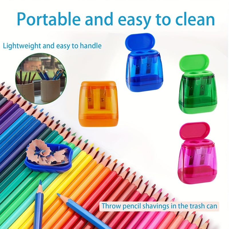 Dual Hole Manual Pencil Sharpener for Adults & Students