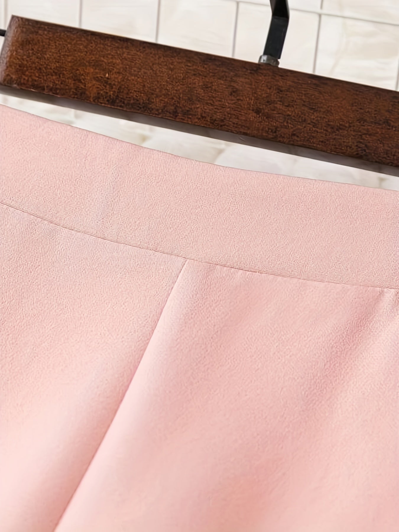 Women's Plus Size Elastic Waist Wide Leg Trousers