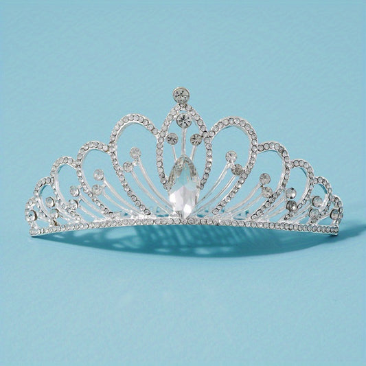 Crystal Rhinestone Princess Tiara Wedding Hair Accessories For Bride