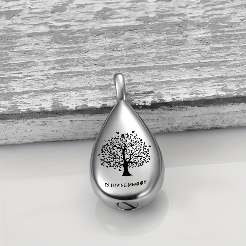 Teardrop Keepsake Ashes Necklace Urn Pendant Cremation Memorial Jewelry