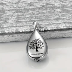 Teardrop Keepsake Ashes Necklace Urn Pendant Cremation Memorial Jewelry