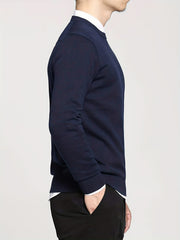 Men's Knitted Crew Neck Pullover Sweater