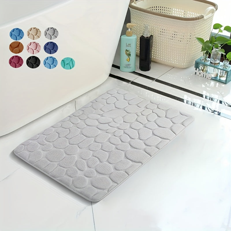 Non Slip Memory Foam Bath Rug Quick Drying Machine Washable Shower Carpet