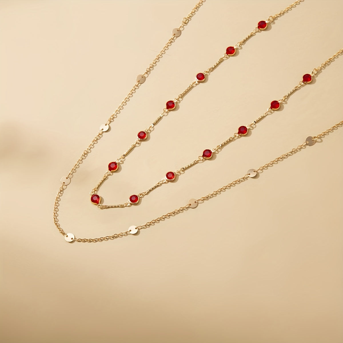 Rhinestone Thin Waist Golden Double Layer Metal Belly Chain Body Jewelry