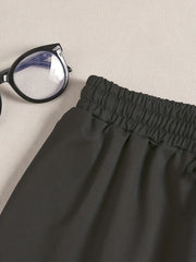  Slogan Print Sporty Pajama Shorts