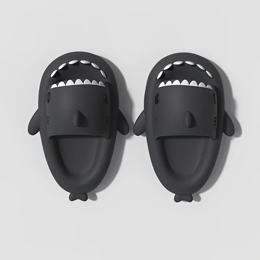 Boy's Cartoon Shark Lightweight Slippers for Indoor Outdoor Shower
