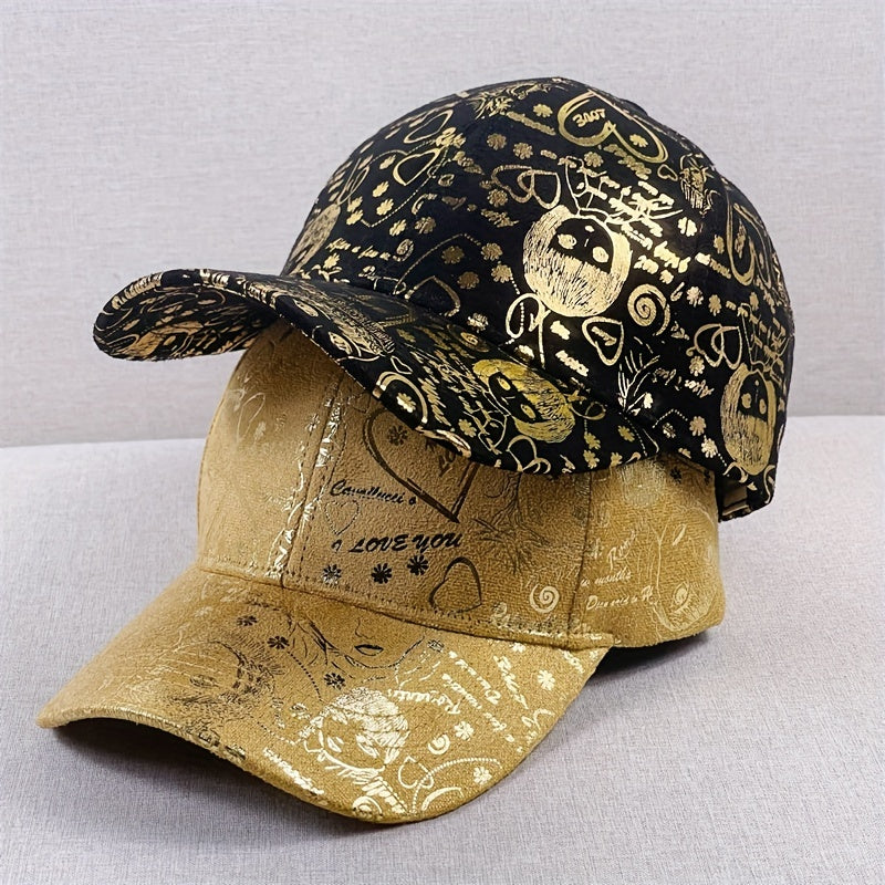 Hot Stamp Graffiti Baseball Cap Solid Sun Hat Hip Hop Dad Hats For Women