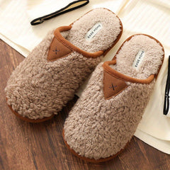 Cozy Plush House Slippers for Men - Anti-Skid Indoor Shoes