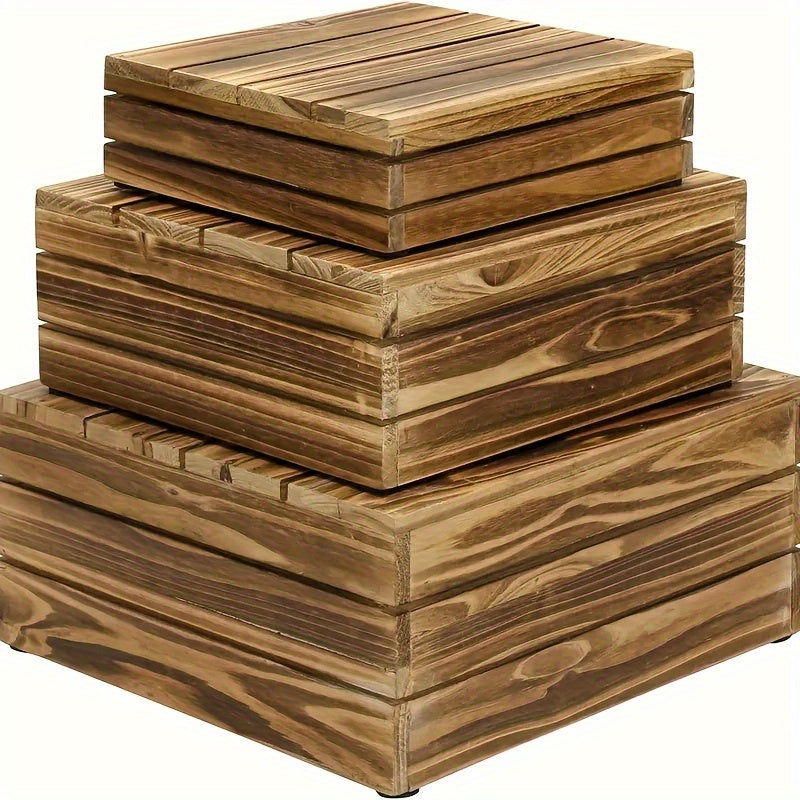 Wedding Cake Tray Wooden Style for Coffee Cake Drinks