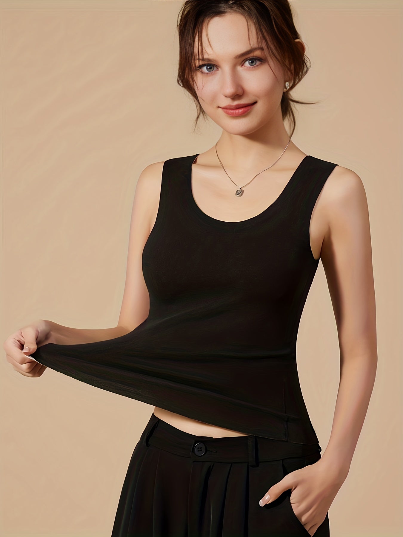 Seamless Thermal Underwear Sleeveless Top Women's Lingerie