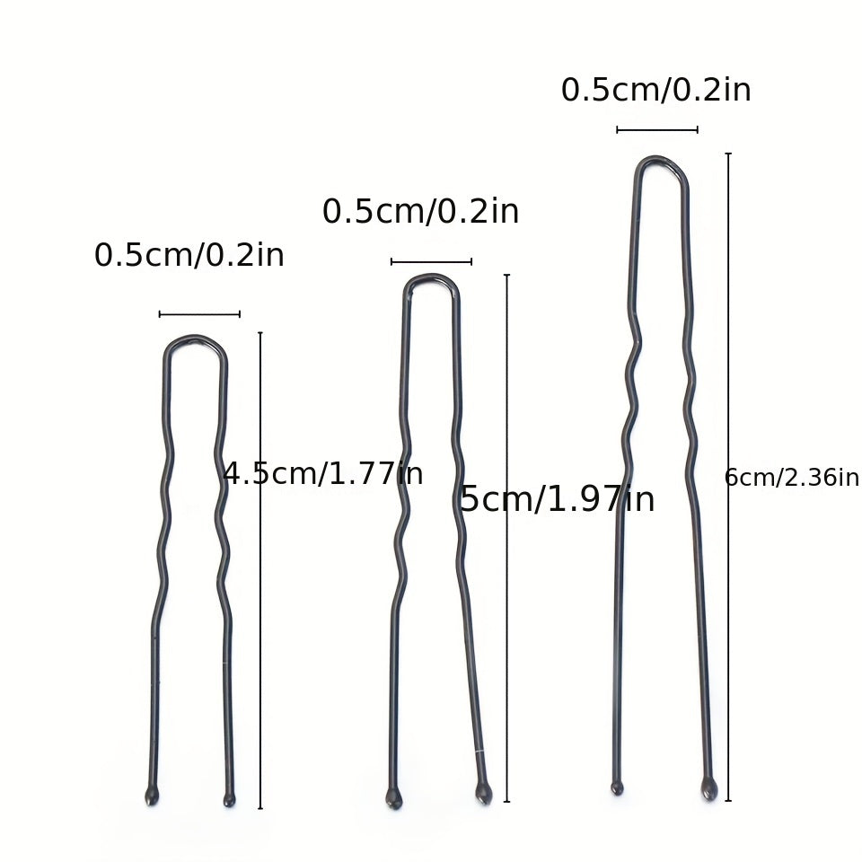 50pcs U Shaped Metal Hair Pin For Bun Wedding Hair Styling