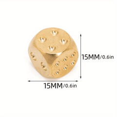 Solid Brass Dice for Enhanced Gaming