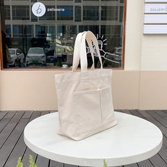Minimalist Canvas Shoulder Bag Versatile Large Handbag All Match Satchel Bag