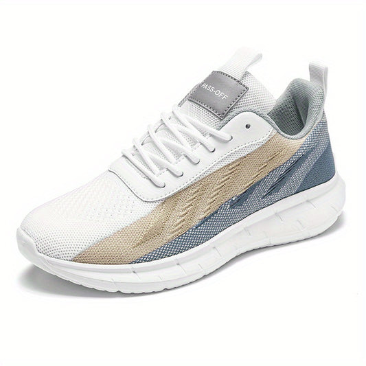 Men's Casual Breathable Woven Lace up Sneakers