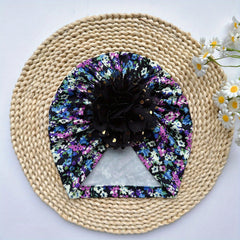 Soft Elastic Strip Flower Baby Hat For Girls