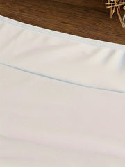  High Rise Swimwear Panty Solid Medium Stretch
