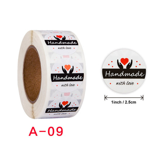 500pcs Baking Floral Shop Wedding Sticker Tag